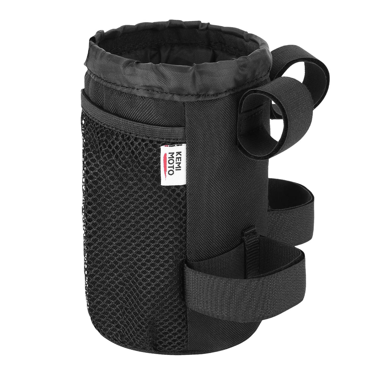 KEMIMOTO Large Bike Cup Holder, Bicycle Water Bottle Holder for Bike Handlebar, Bike Drink Holder with Mesh Pockets Phone Bag, Compatible with Road Bike MTB E-Bike Scooter Scooter Wheelchair