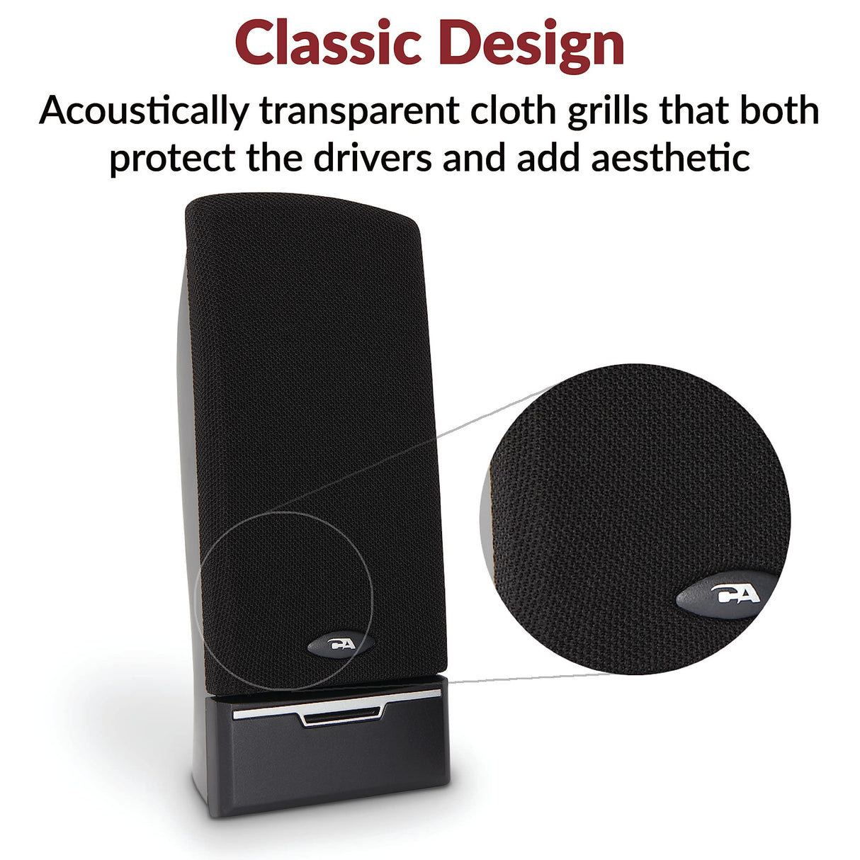 CYBER ACOUSTICS 2.0 BLACK SPEAKER SYSTEM