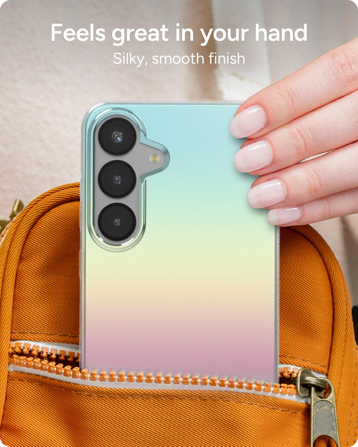 ZAGG Milan Samsung Galaxy S25 Case – 13ft Drop Protection, Graphene Strengthened, Slim & Stylish Design, Iridescent Finish, Wireless Charging Compatible, Eco-Friendly, Iridescent