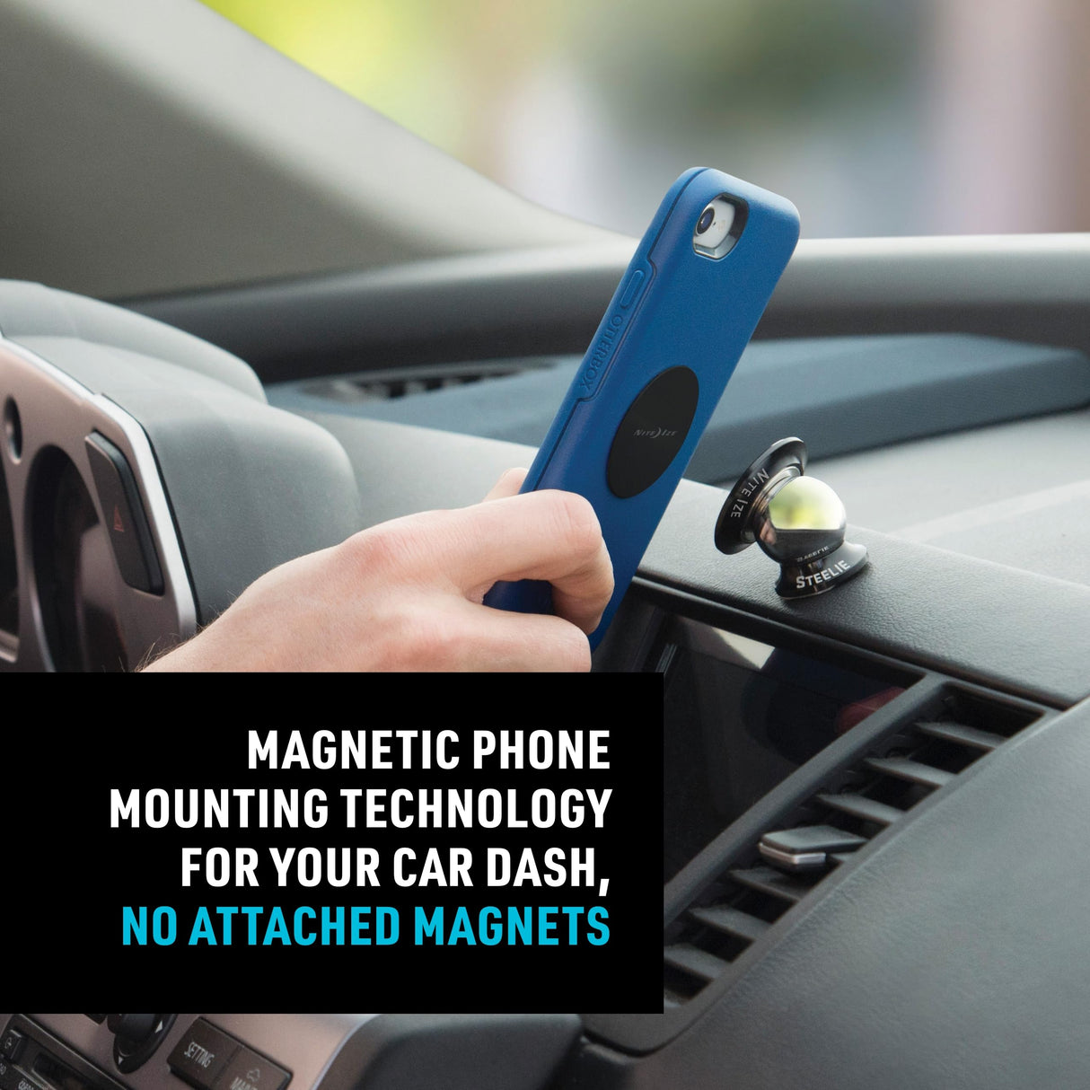 Nite Ize Steelie Orbiter Dash Kit - Magnetic Dashboard Phone Mount - Easy-to-Use & Durable Cell Phone Car Holder