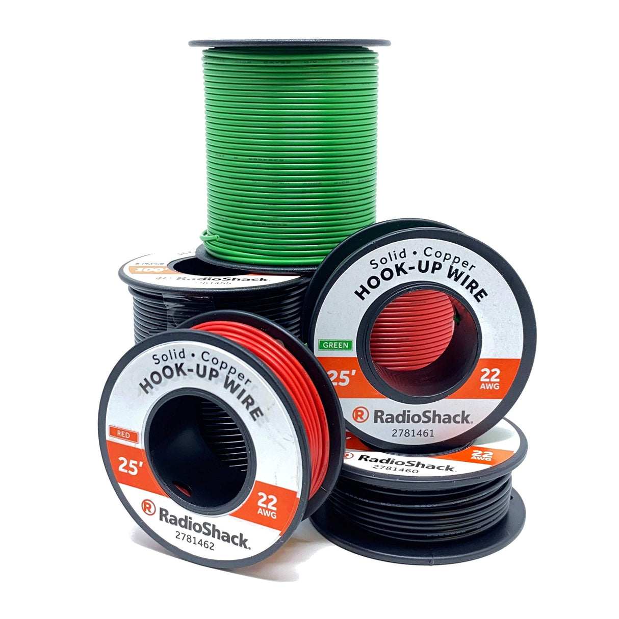 2781455: 22 AWG SOLID COPPER HOOK-UP WIRE - BLACK / 25' - BLACK / 100' - RED / Copy 2