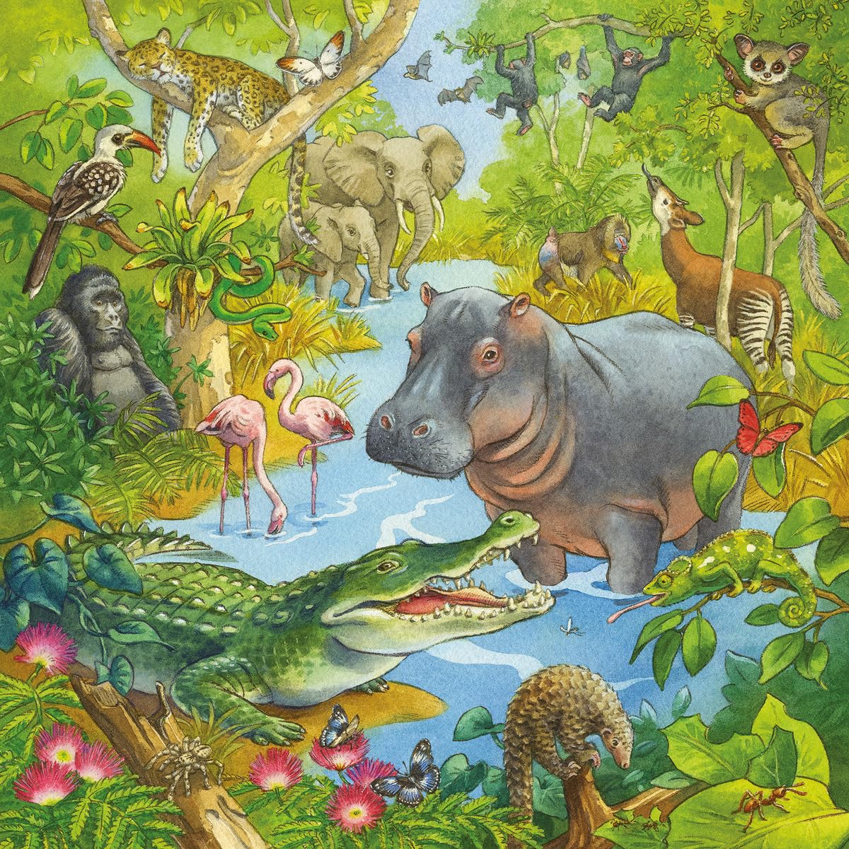 Ravensburger Jungle Fun Puzzle Set | 3x49 Piece Jigsaw Puzzles for Kids | Screen-Free Activity | Boosts Concentration and Focus | Great Gift