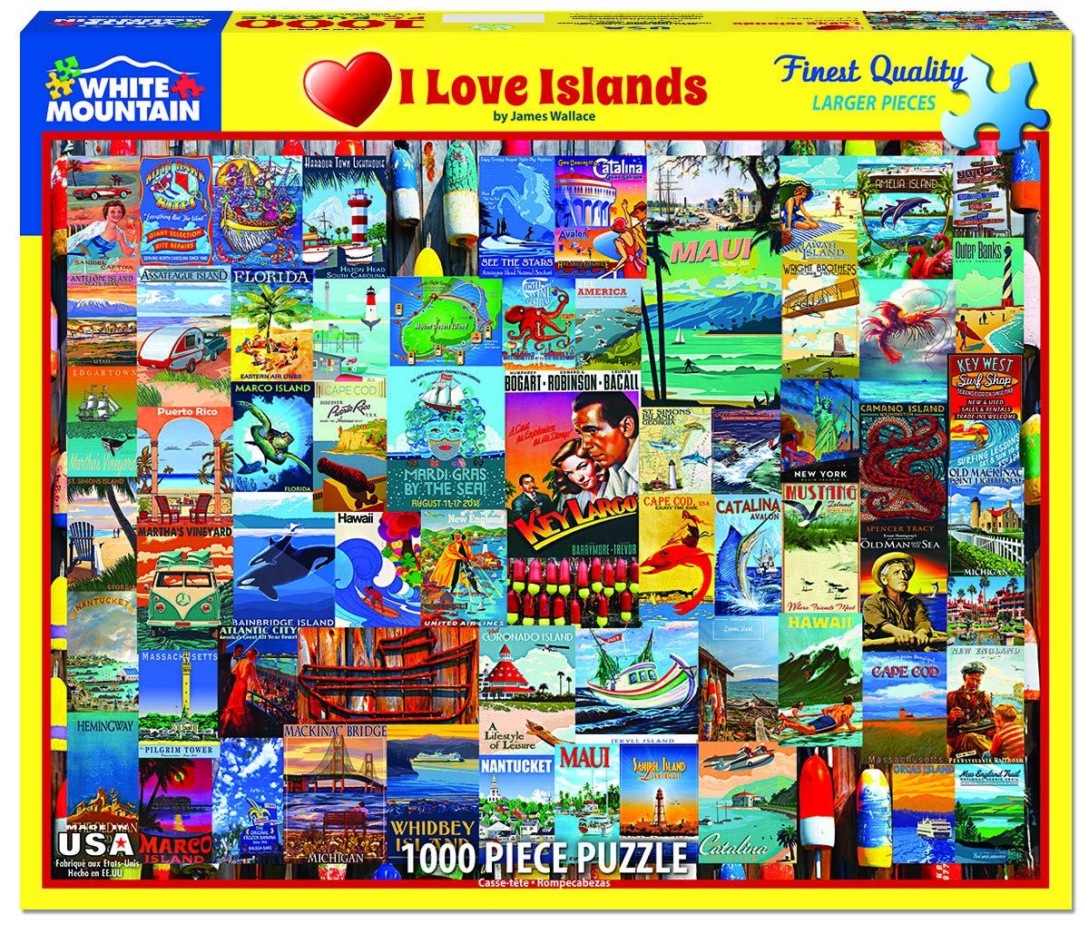 White Mountain Puzzles I Love Islands - 1000 Piece Jigsaw Puzzle