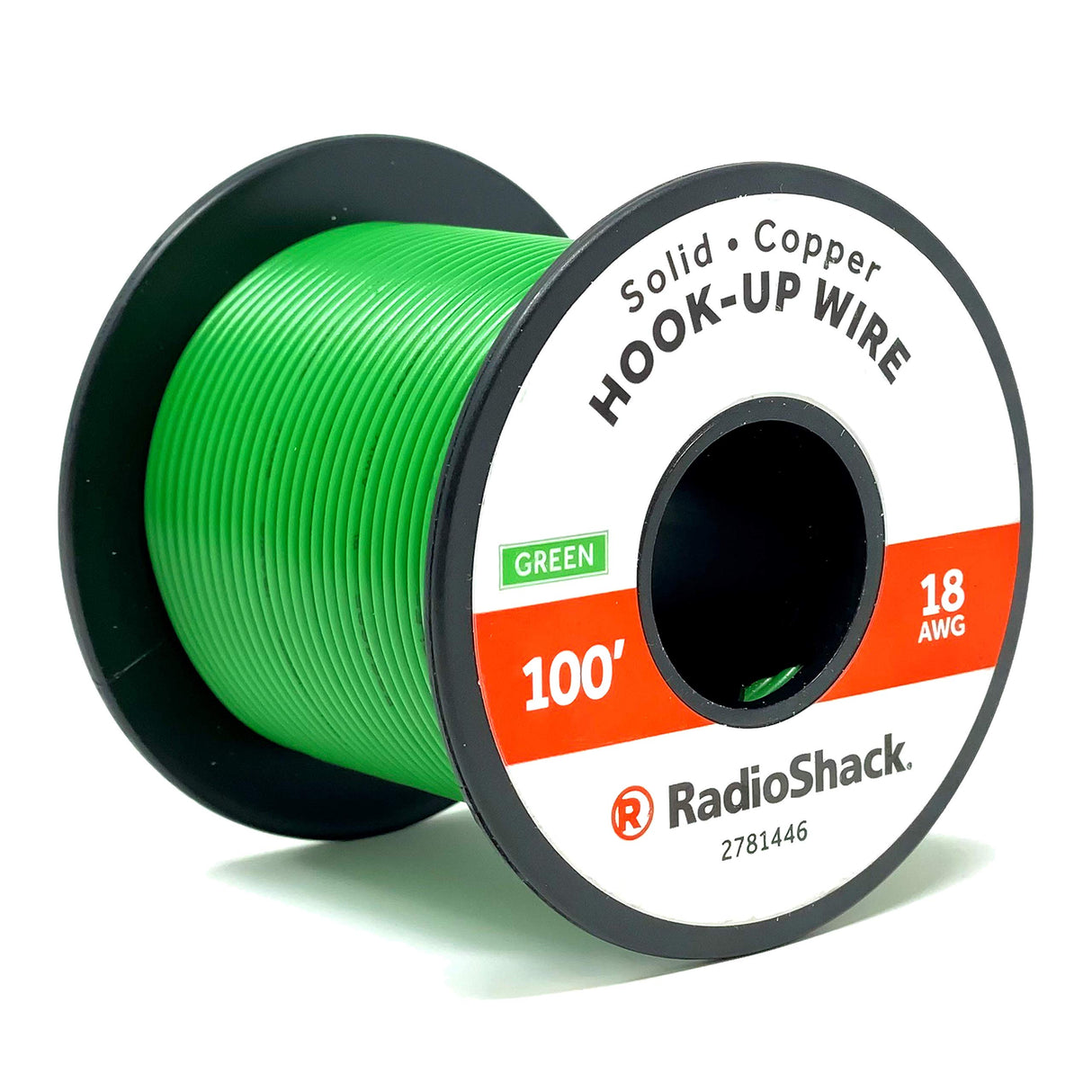 2781445: 18 AWG SOLID COPPER HOOK-UP WIRE - BLACK / 25' - BLACK / 100' - RED /