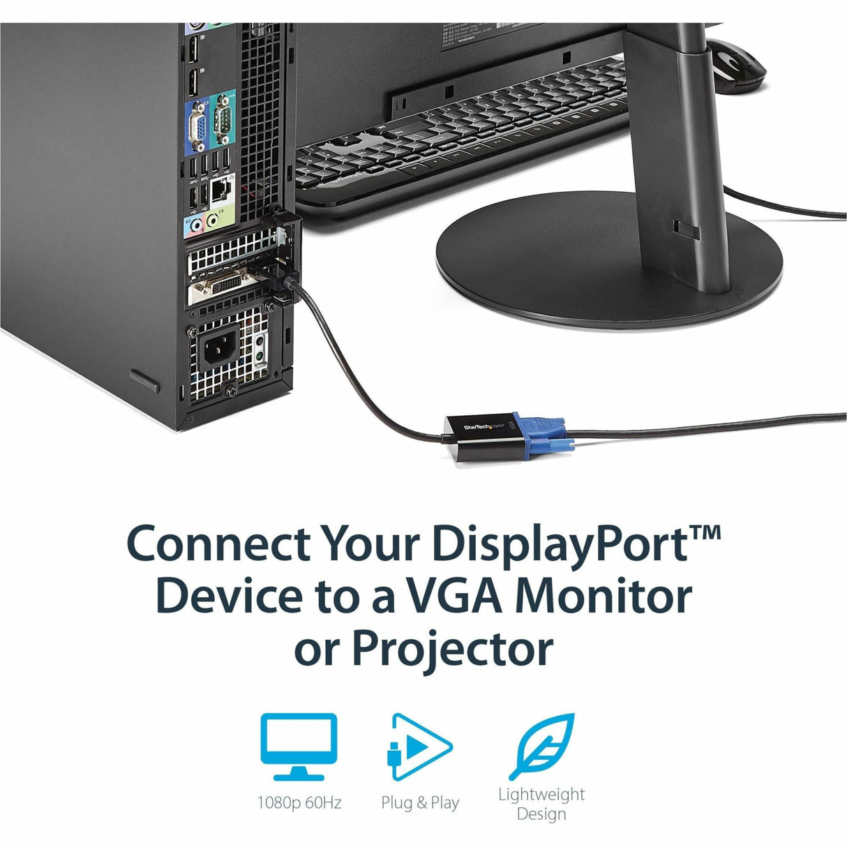 STARTECH.COM DISPLAYPORT TO VGA ADAPTER, ACTIVE DP TO VGA CONVERTER, 1080P VIDEO