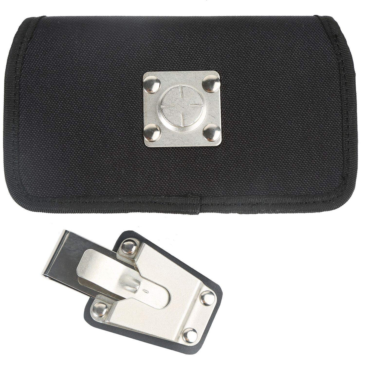 TEKYA LARGE TOUGH TEK BLACK HORIZONTAL POUCH WITH MAGNETIC CLOSURE