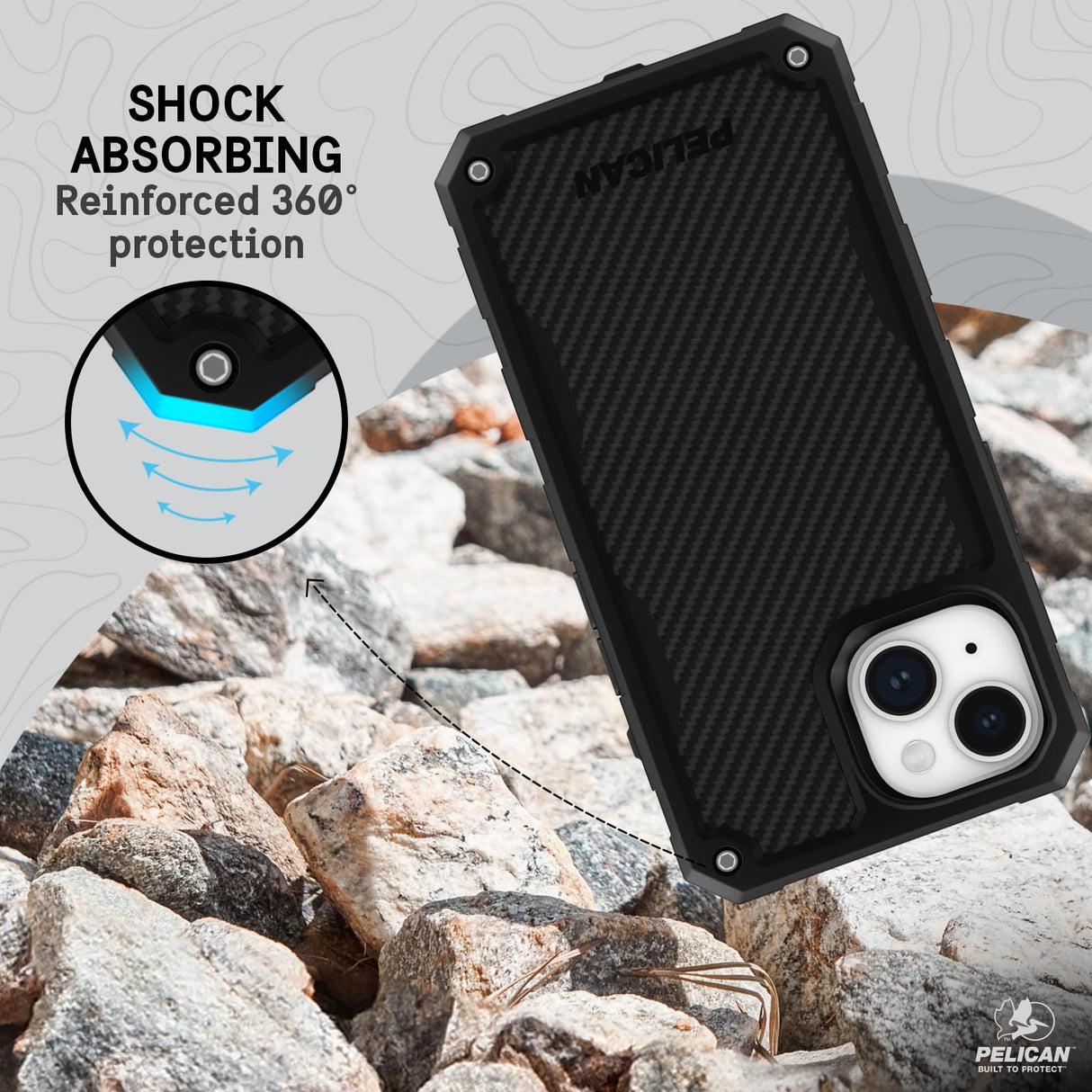 IPHONE 15 PELICAN SHIELD CASE WITH MAGSAFE - KEVLAR