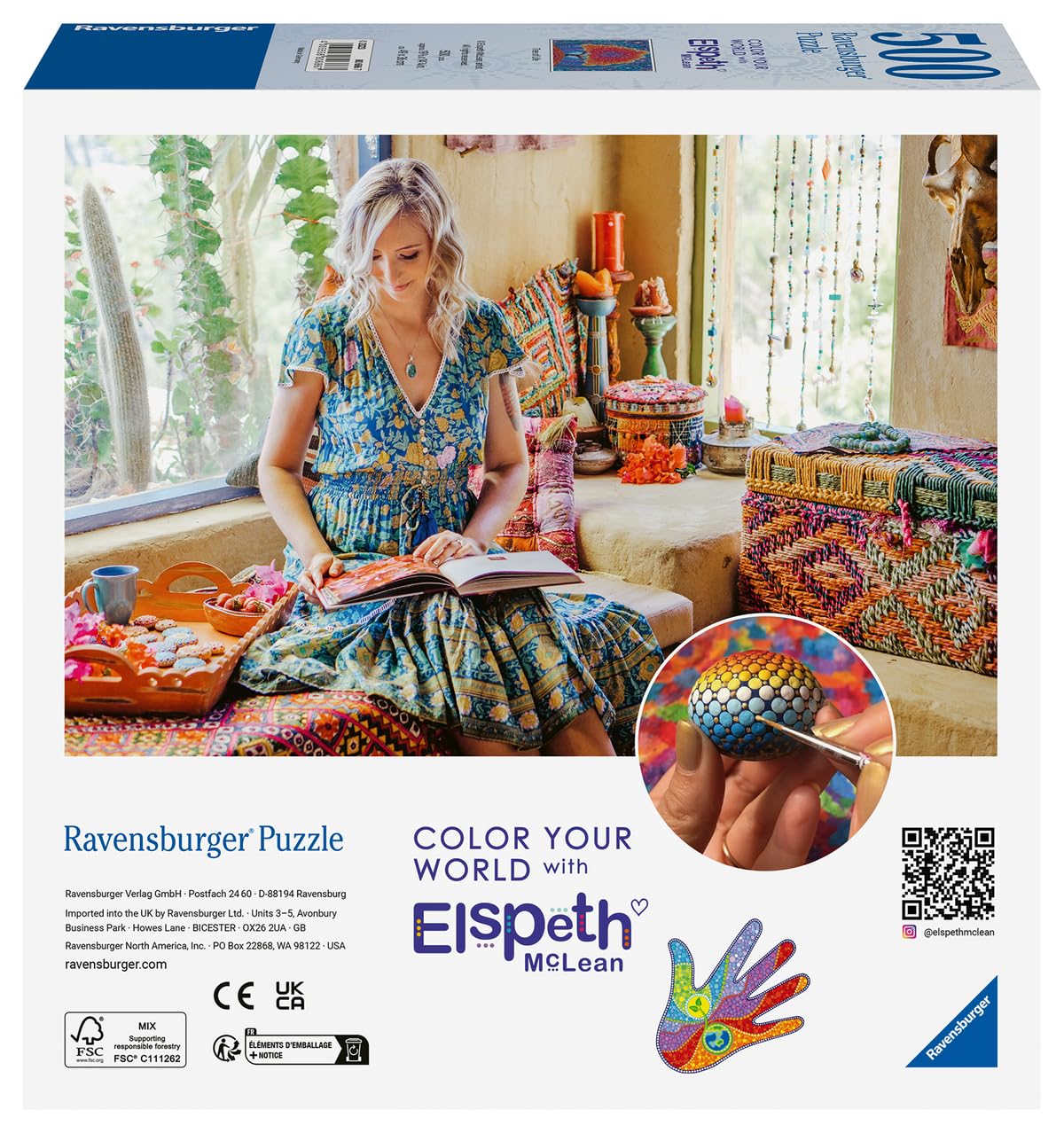 Ravensburger Color Your World Series: Tree of Life 500 Piece Jigsaw Puzzle for Adults - 80686 - Handcrafted Tooling, Made in Germany, Every Piece Fits Together Perfectly