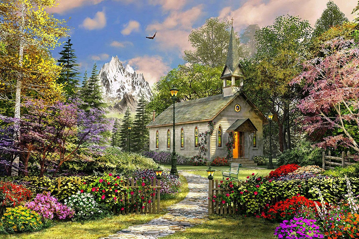 Springbok 36 Piece Jigsaw Puzzle Mountain View Chapel
