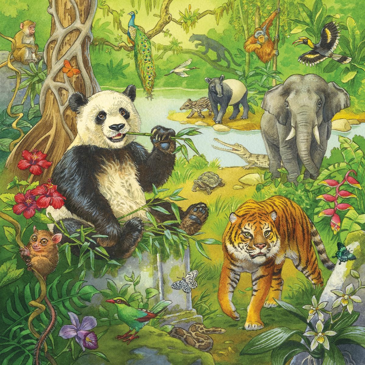 Ravensburger Jungle Fun Puzzle Set | 3x49 Piece Jigsaw Puzzles for Kids | Screen-Free Activity | Boosts Concentration and Focus | Great Gift