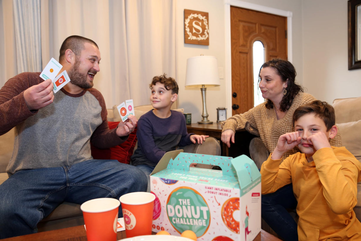 The Donut Challenge | Easy to Play Family Fun Night Game Activity | Easy to Learn Family Tabletop Board Game for Kids & Adults for 2 to 8 Players | Family Party Game - Ages 8 Years Old and Up