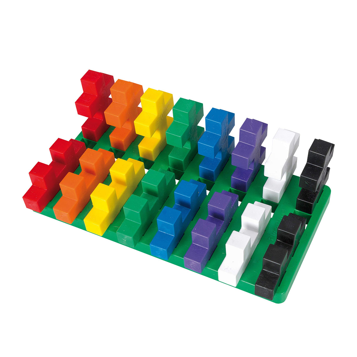 PLUS PLUS Big - Baseplate Duo, Green & White - Base Accessory for Building and displaying Creations, Construction Building Stem/Steam Toy for Toddlers and Preschool