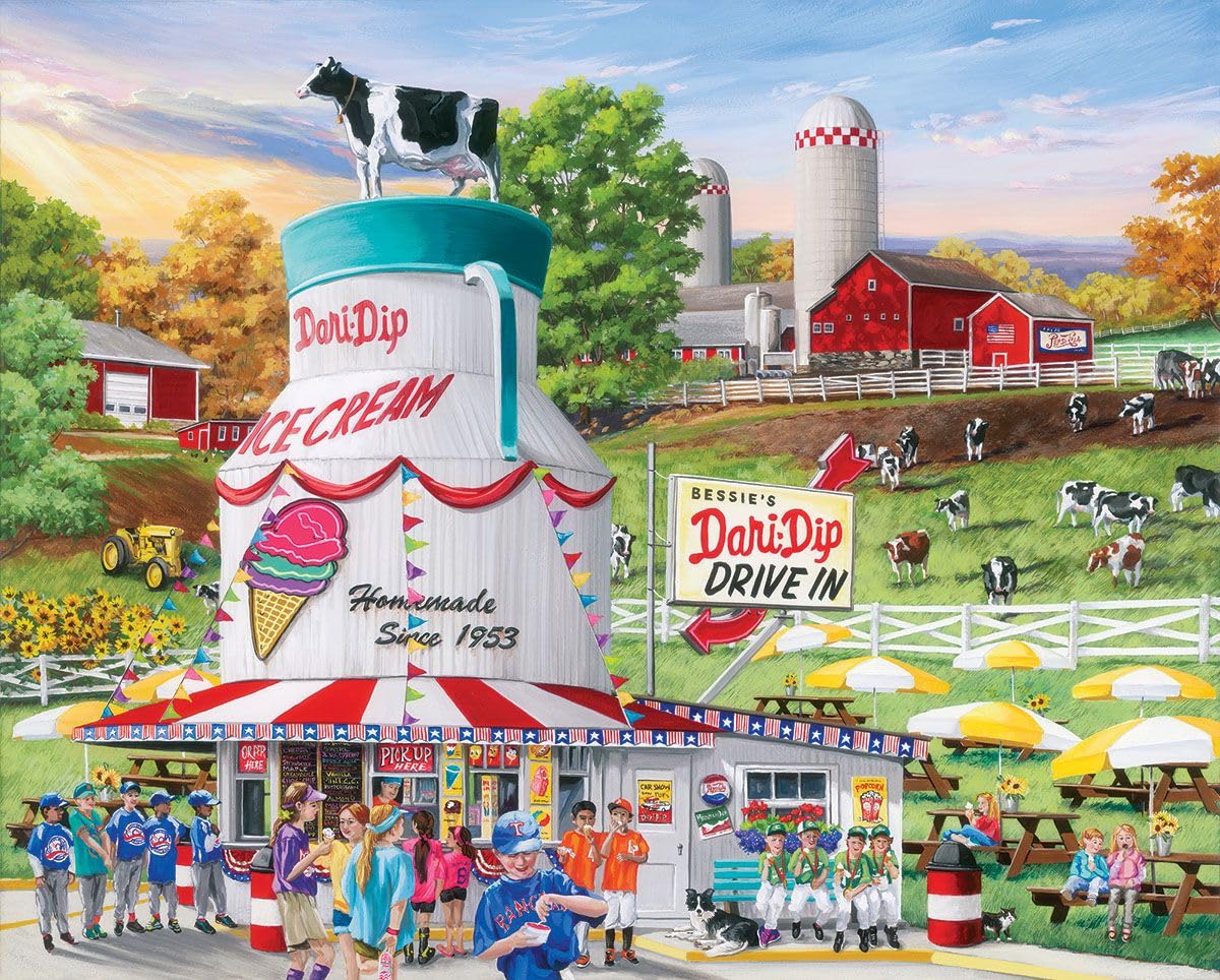 White Mountain Puzzles Dairy Bar - 1000 Piece Jigsaw Puzzle