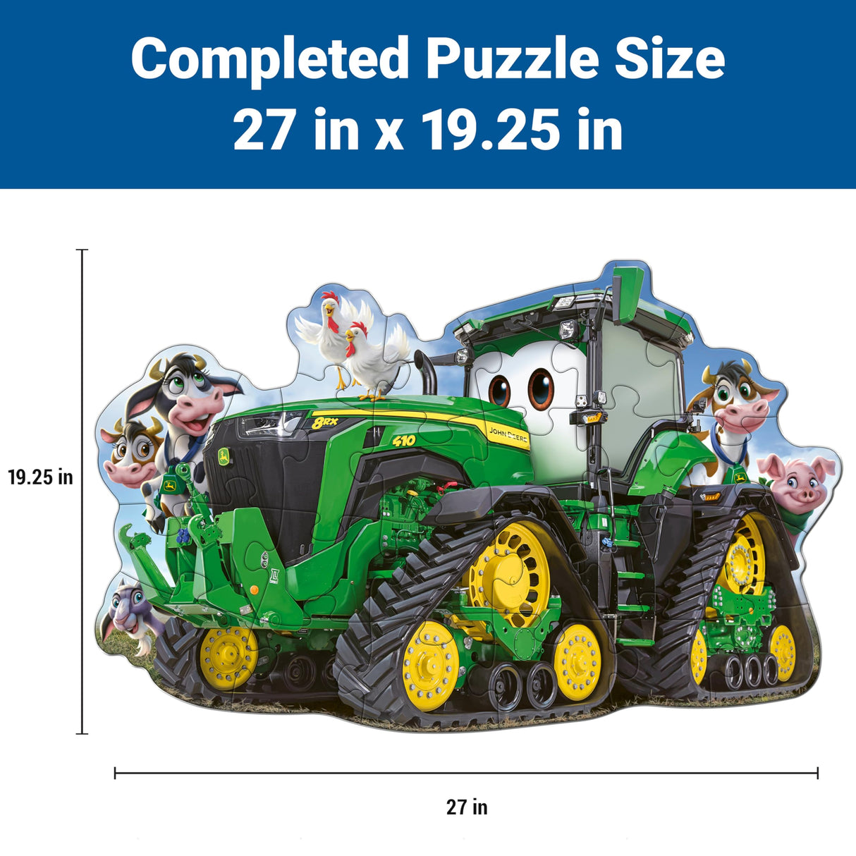 Ravensburger John Deere Tractor Floor Puzzle - Engaging 24-Piece Jigsaw for Kids | Durable, Easy-Fit Pieces | Fun Learning Tool | Sustainable Forestry Practices | Perfect for Ages 2-4