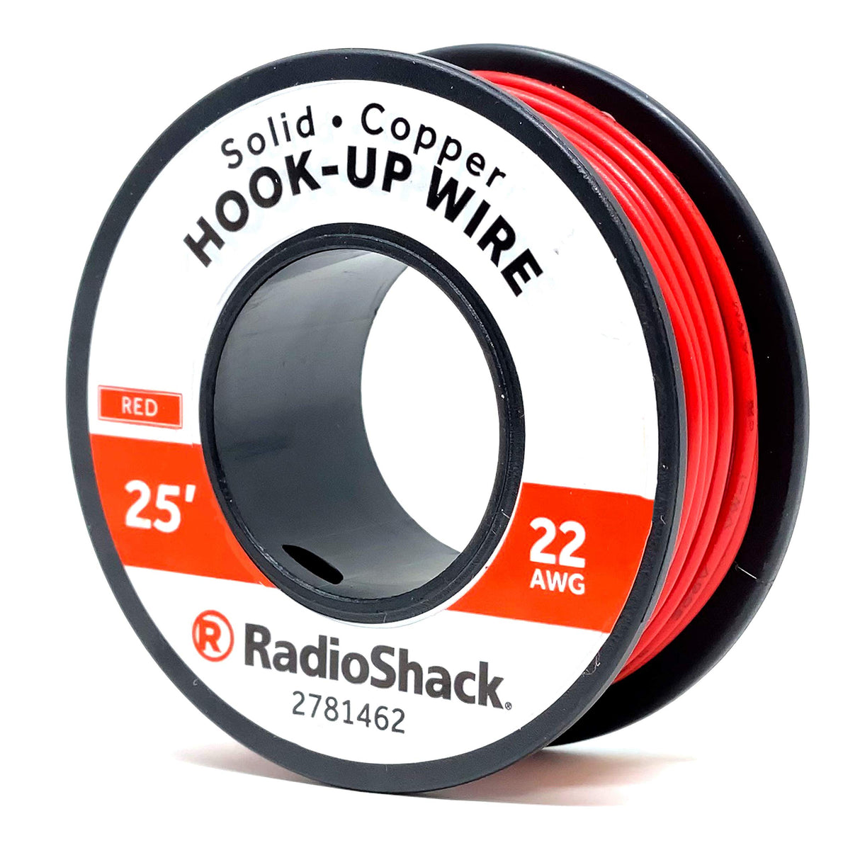 2781455: 22 AWG SOLID COPPER HOOK-UP WIRE - BLACK / 25' - BLACK / 100' - RED / Copy 2