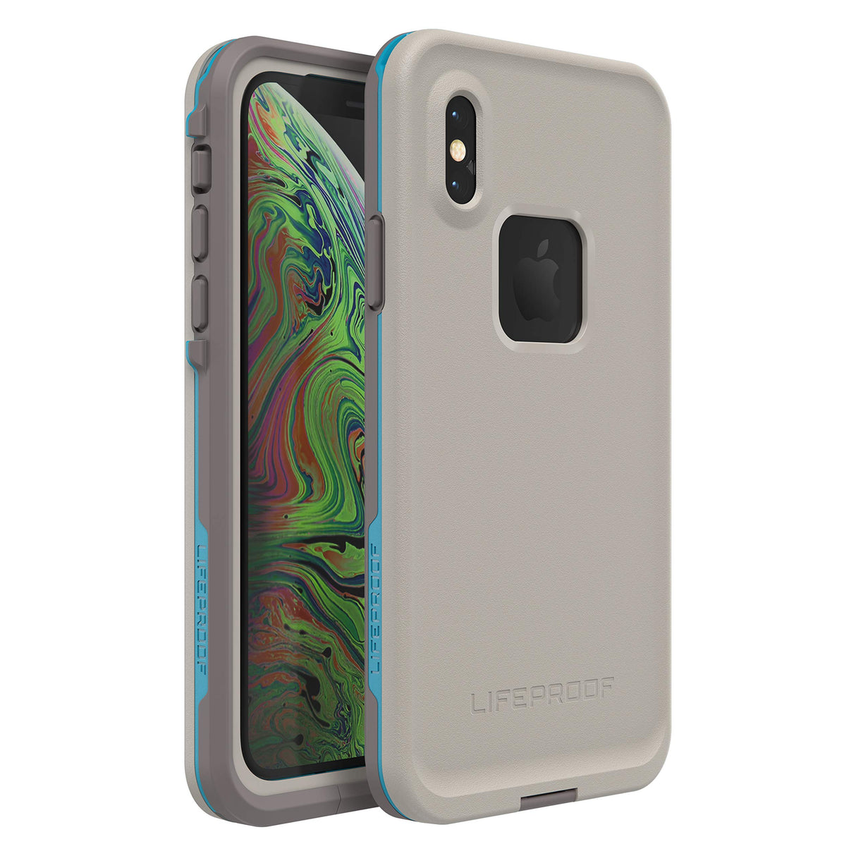 Lifeproof FRĒ SERIES Waterproof Case for iPhone Xs (ONLY) - Retail Packaging - BODY SURF (CEMENT/GARGOYLE/HAWAIIAN OCEAN)