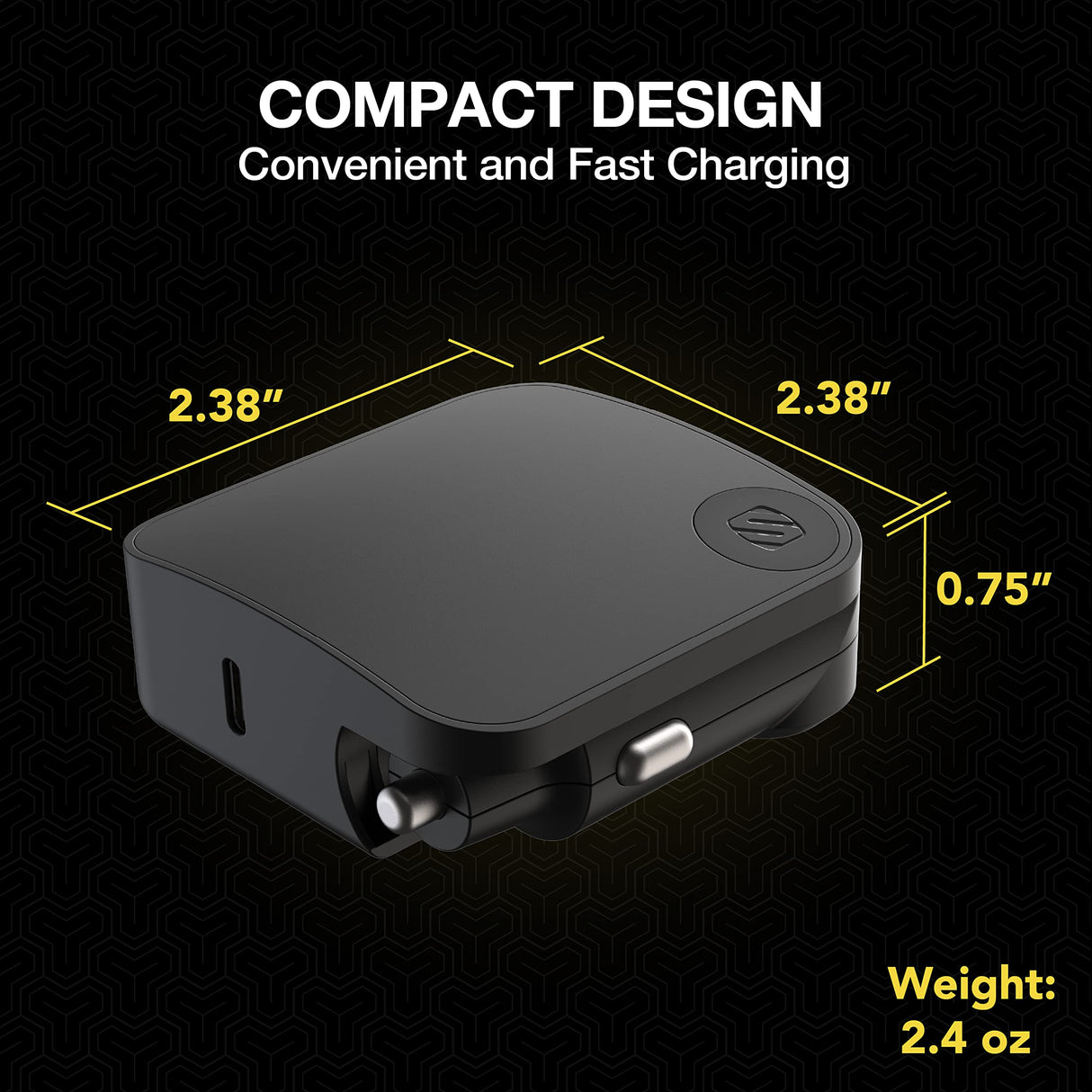 SCOSCHE UNIVERSAL 2-IN-1 USB-C POWER DELIVERY CHARGER - BLACK