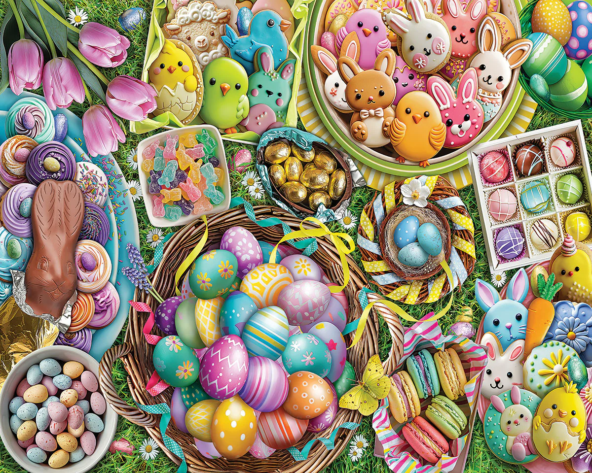 White Mountain - 99 Easter Eggs - 1000 Piece Jigsaw Puzzle