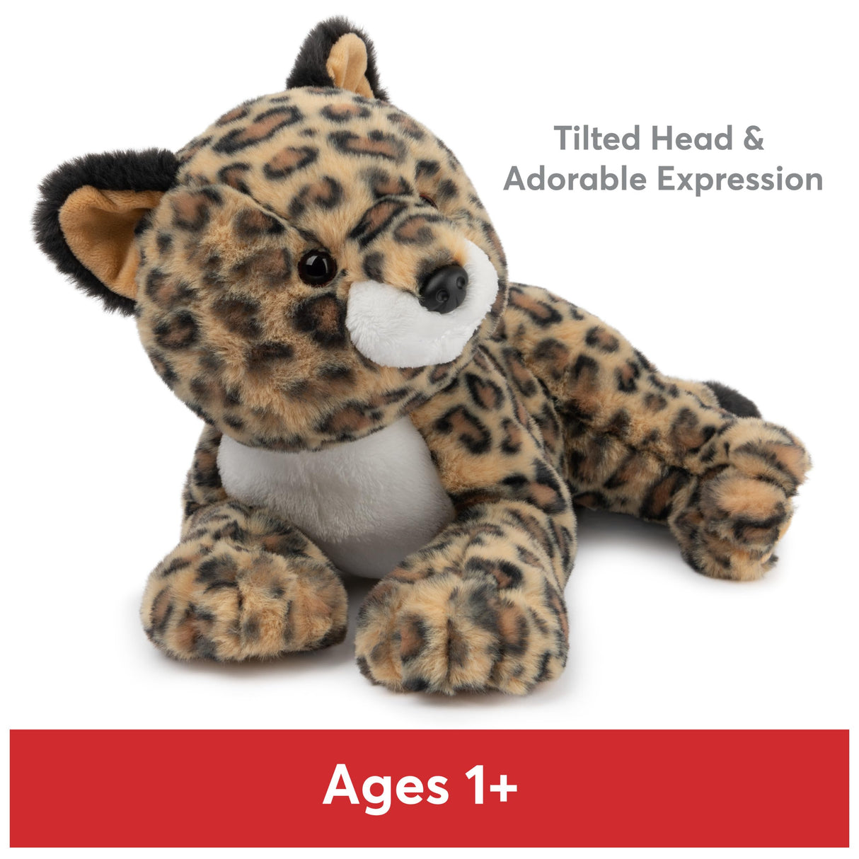 GUND Banks Leopard Plush, Premium Stuffed Animal for Ages 1 and Up, Brown/White, 12”