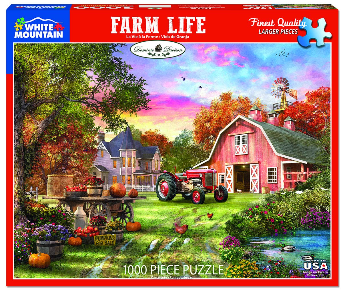 White Mountain Puzzles Farm Life - 1000 Piece Jigsaw Puzzle