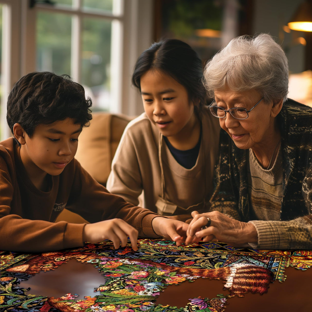 White Mountain Puzzles Tapestry Cat - 1000 Piece Jigsaw Puzzle