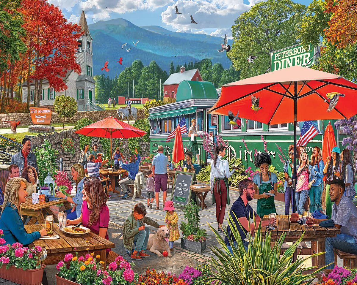 White Mountain Puzzles - White Mountain Diner - 1000 Piece Jigsaw Puzzle