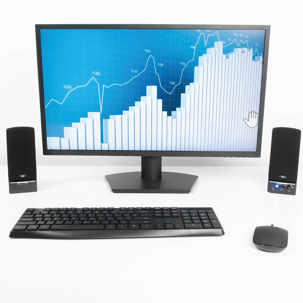 CYBER ACOUSTICS 2.0 BLACK SPEAKER SYSTEM