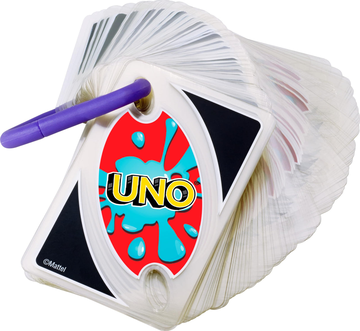Mattel Games UNO Splash Card Game for Outdoor Camping, Travel & Family Nights with Water-Resistent Plastic Cards