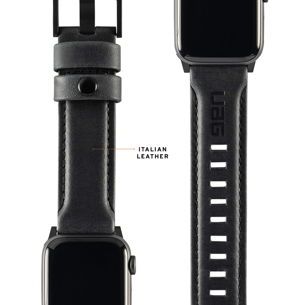 UAG - Leather Watch Band for Apple Watch™ 42mm and 44mm - Black