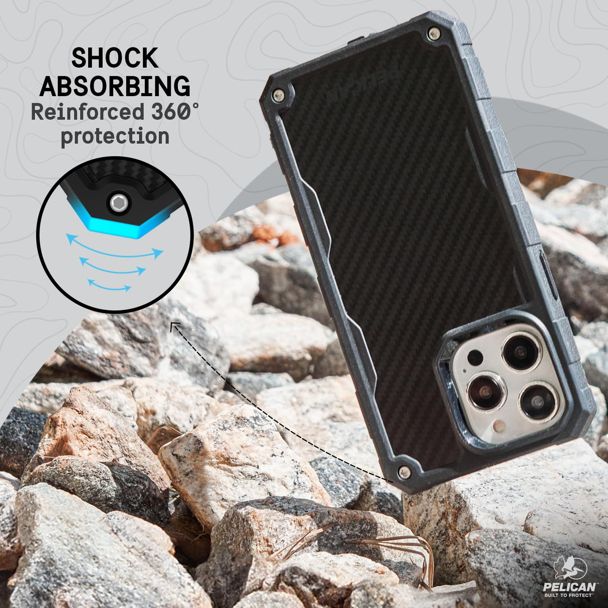 IPHONE 15 PRO PELICAN SHIELD CASE WITH MAGSAFE - KEVLAR