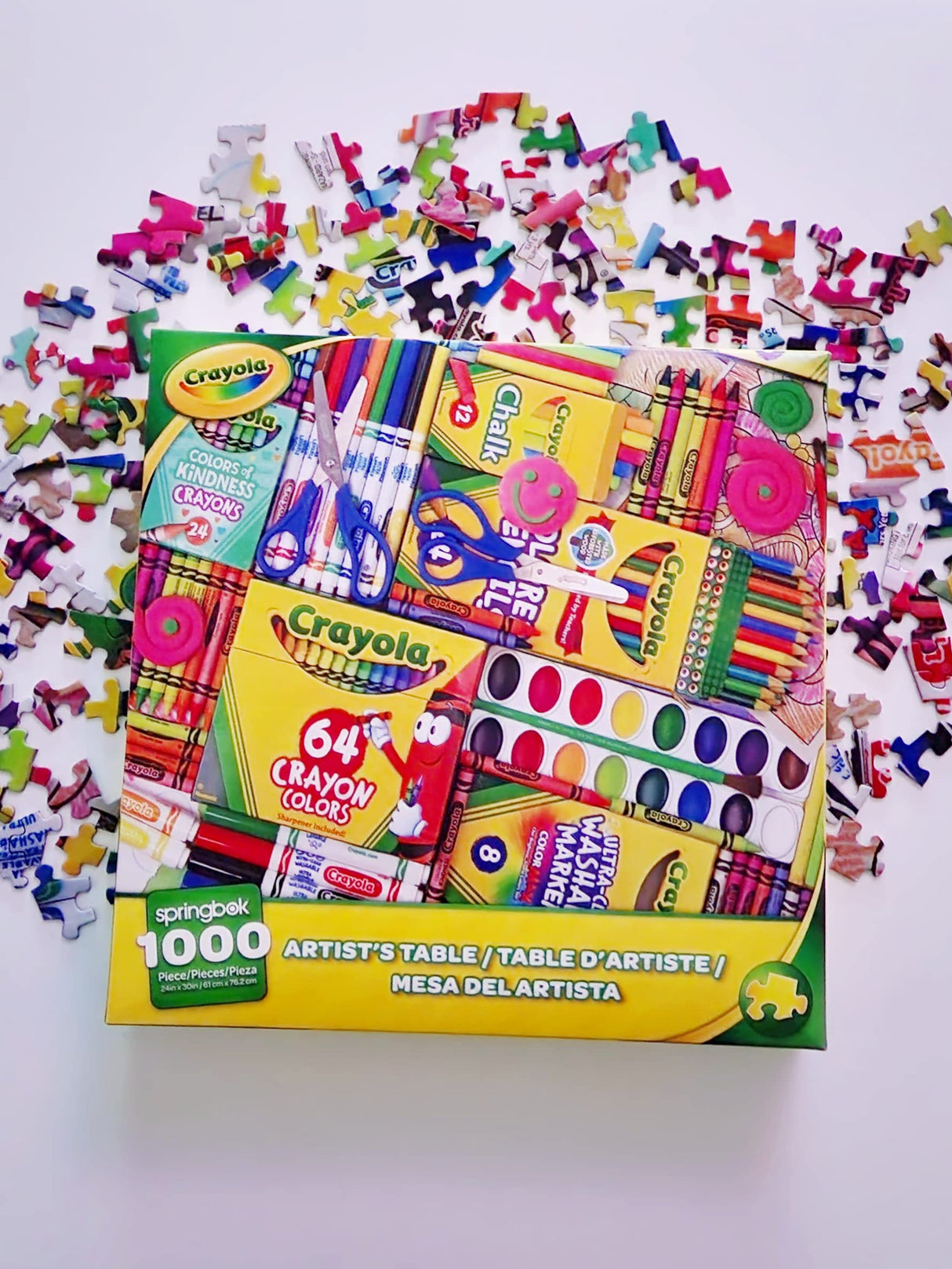 Springbok 1000 Piece Jigsaw Puzzle Crayola Artist'S Table