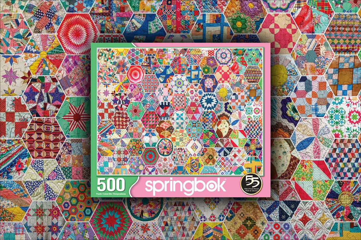 Springbok 500 Piece Jigsaw Puzzle Crazy Quilts