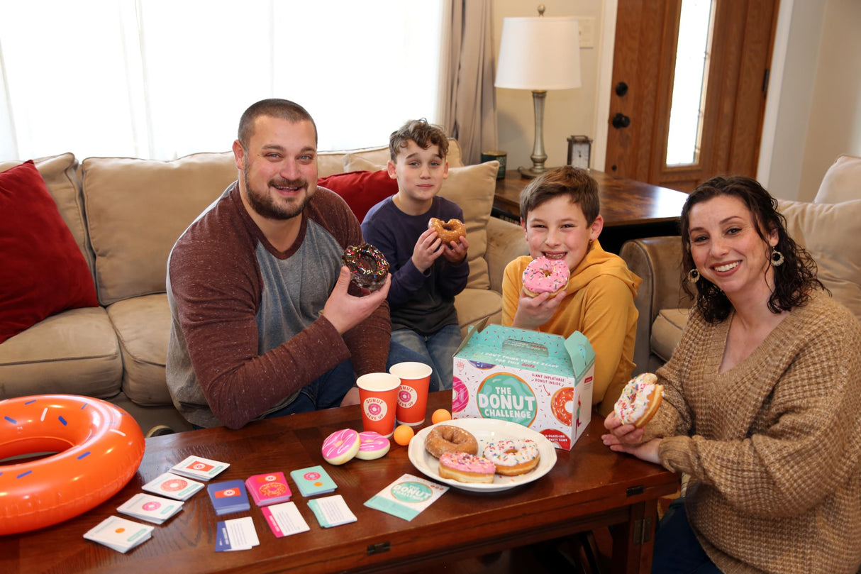 The Donut Challenge | Easy to Play Family Fun Night Game Activity | Easy to Learn Family Tabletop Board Game for Kids & Adults for 2 to 8 Players | Family Party Game - Ages 8 Years Old and Up