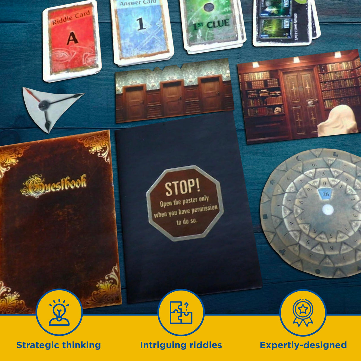 Thames & Kosmos Exit: The Sinister Mansion | Exit: The Game - A Kosmos Game | Family-Friendly, Card-Based at-Home Escape Room Experience for 1 to 4 Players, Ages 12+, Black, Standard