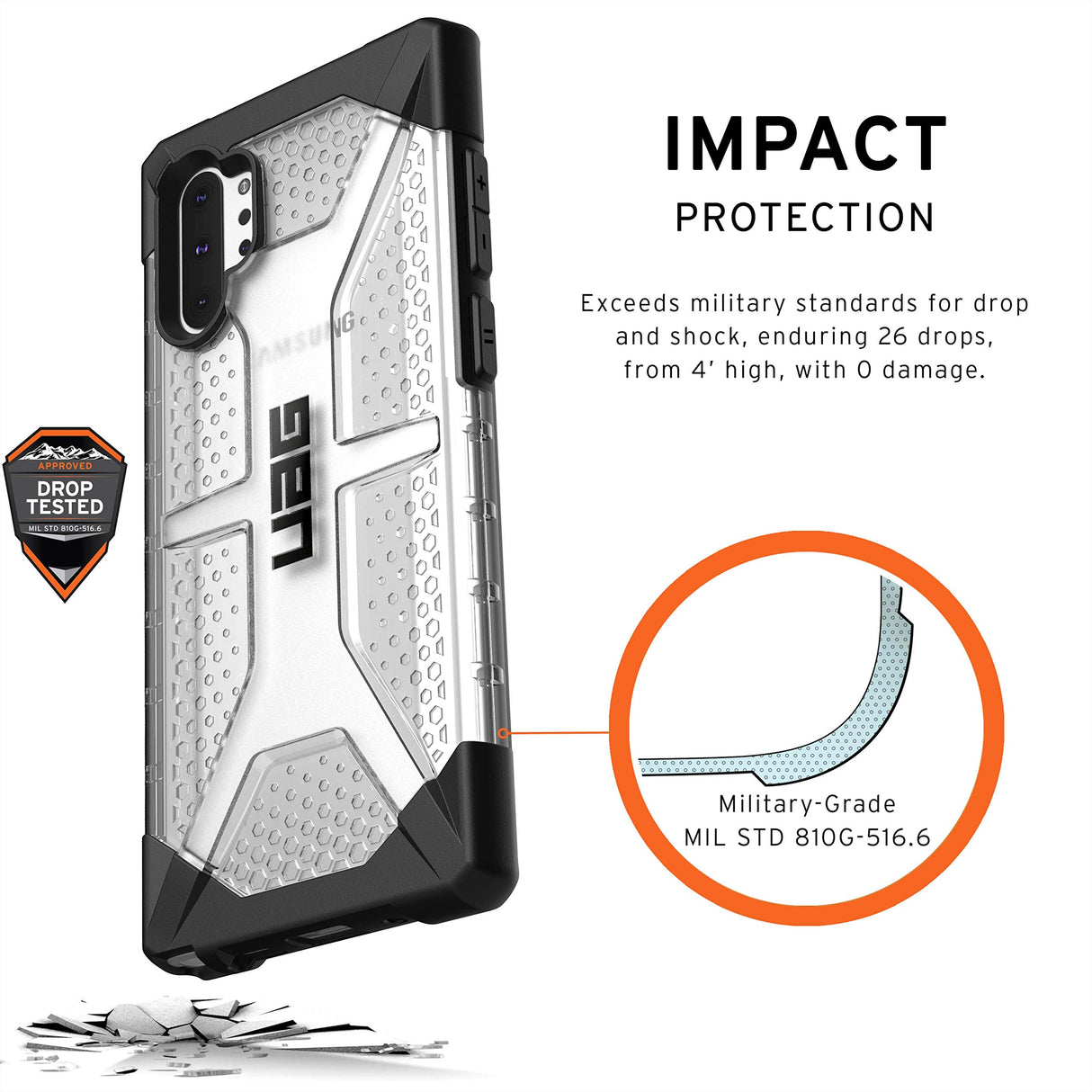 SAMSUNG GALAXY NOTE 10+ UAG PLASMA CASE CLEAR