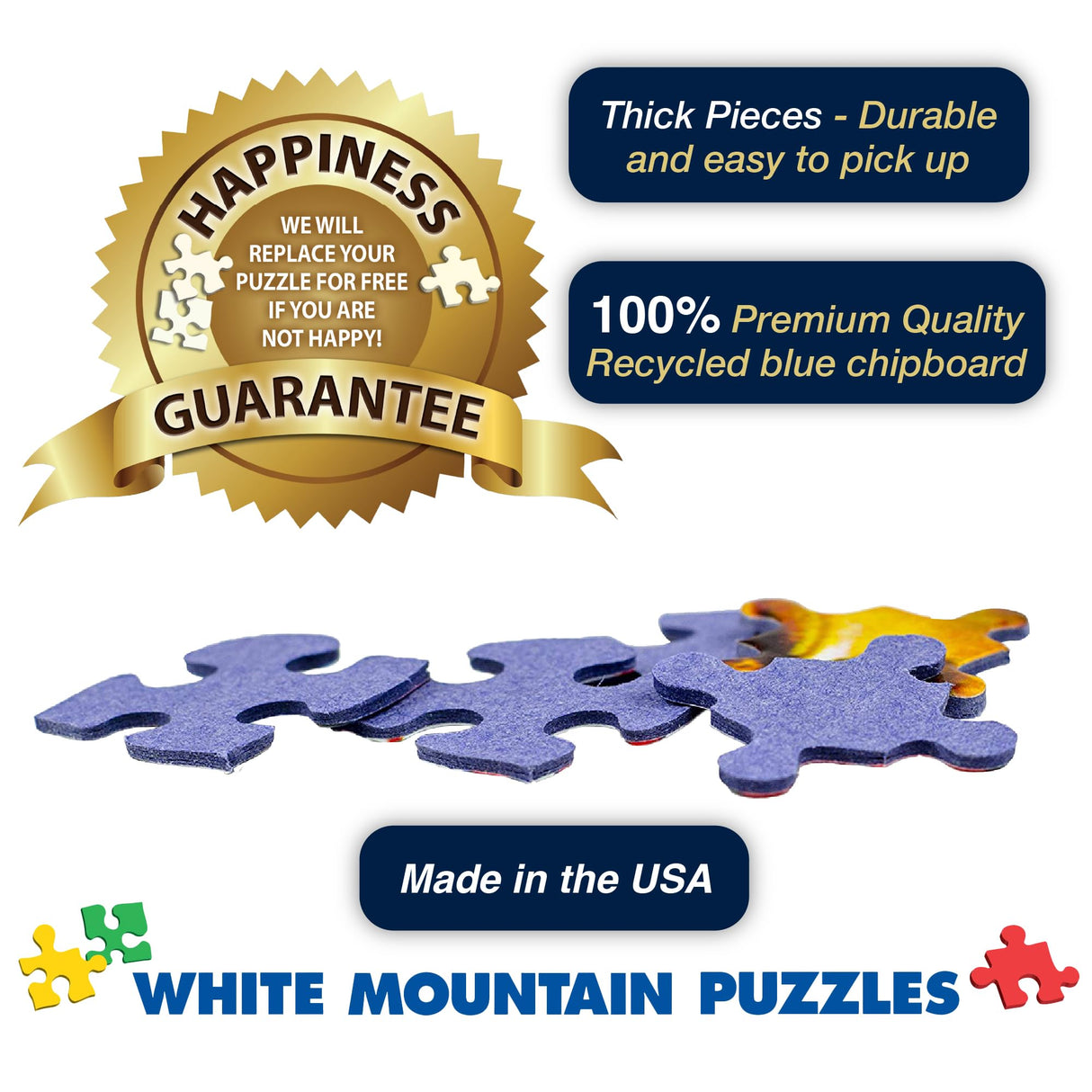 White Mountain Home For The Holidays Christmas Puzzles 1000 Pieces Winter Puzzle for Adults and Family