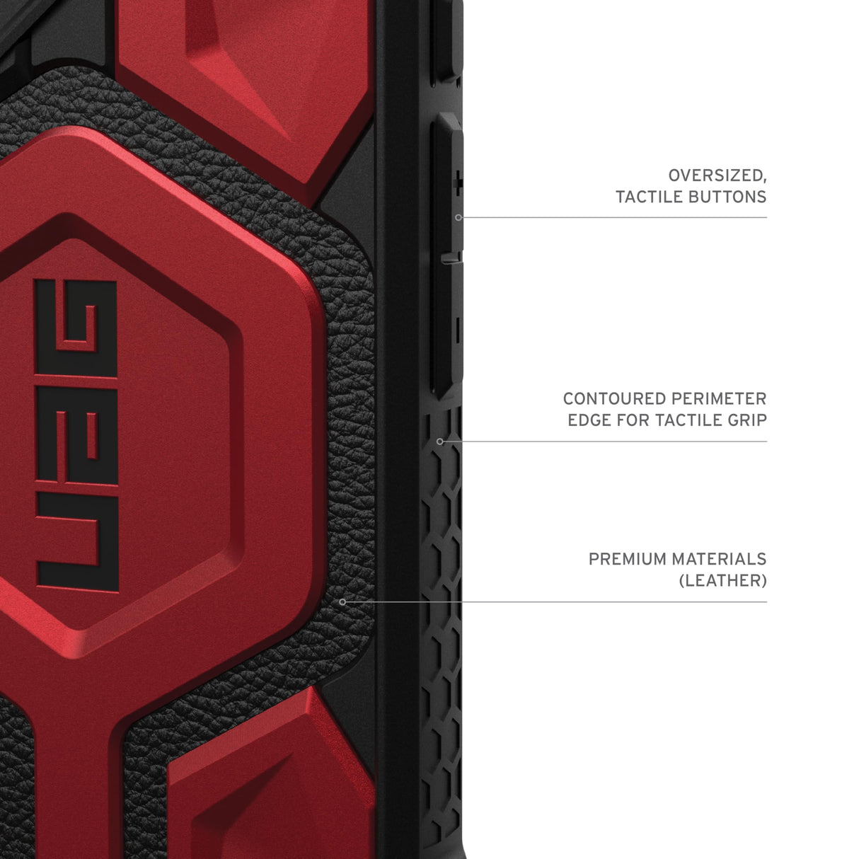 URBAN ARMOR GEAR UAG Designed for iPhone 16 Case 6.1" Monarch Pro - Compatible with MagSafe Charging Rugged Heavy Duty Shockproof Anti-Slip Military Grade Protective Cover, Crimson