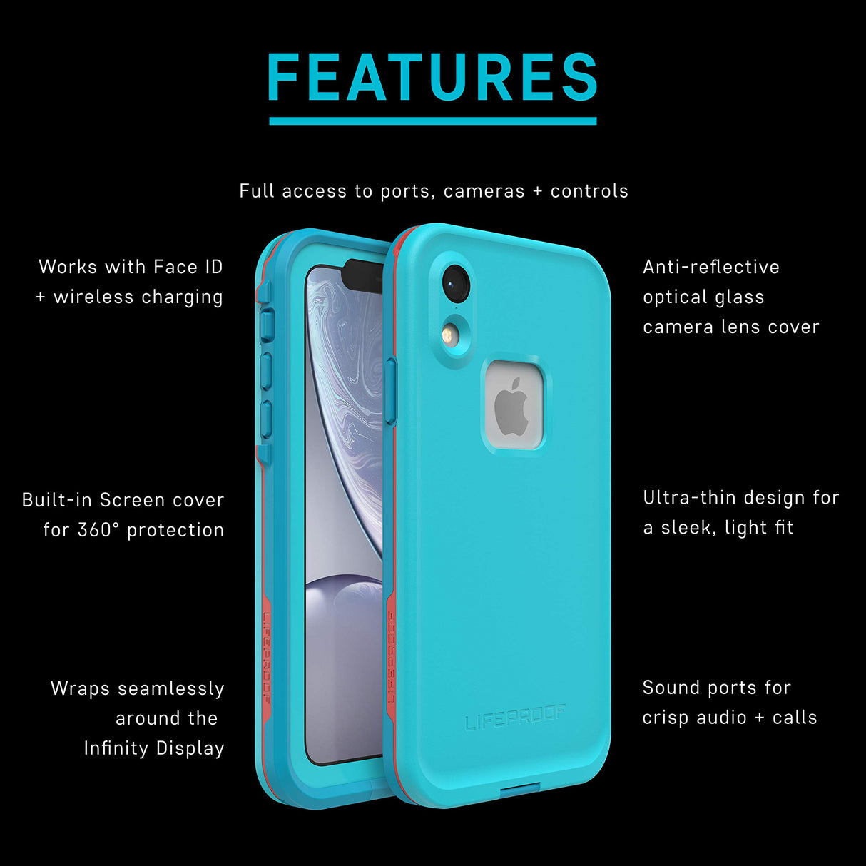 Lifeproof FRĒ SERIES Waterproof Case for iPhone Xs (ONLY) - Retail Packaging - BODY SURF (CEMENT/GARGOYLE/HAWAIIAN OCEAN)