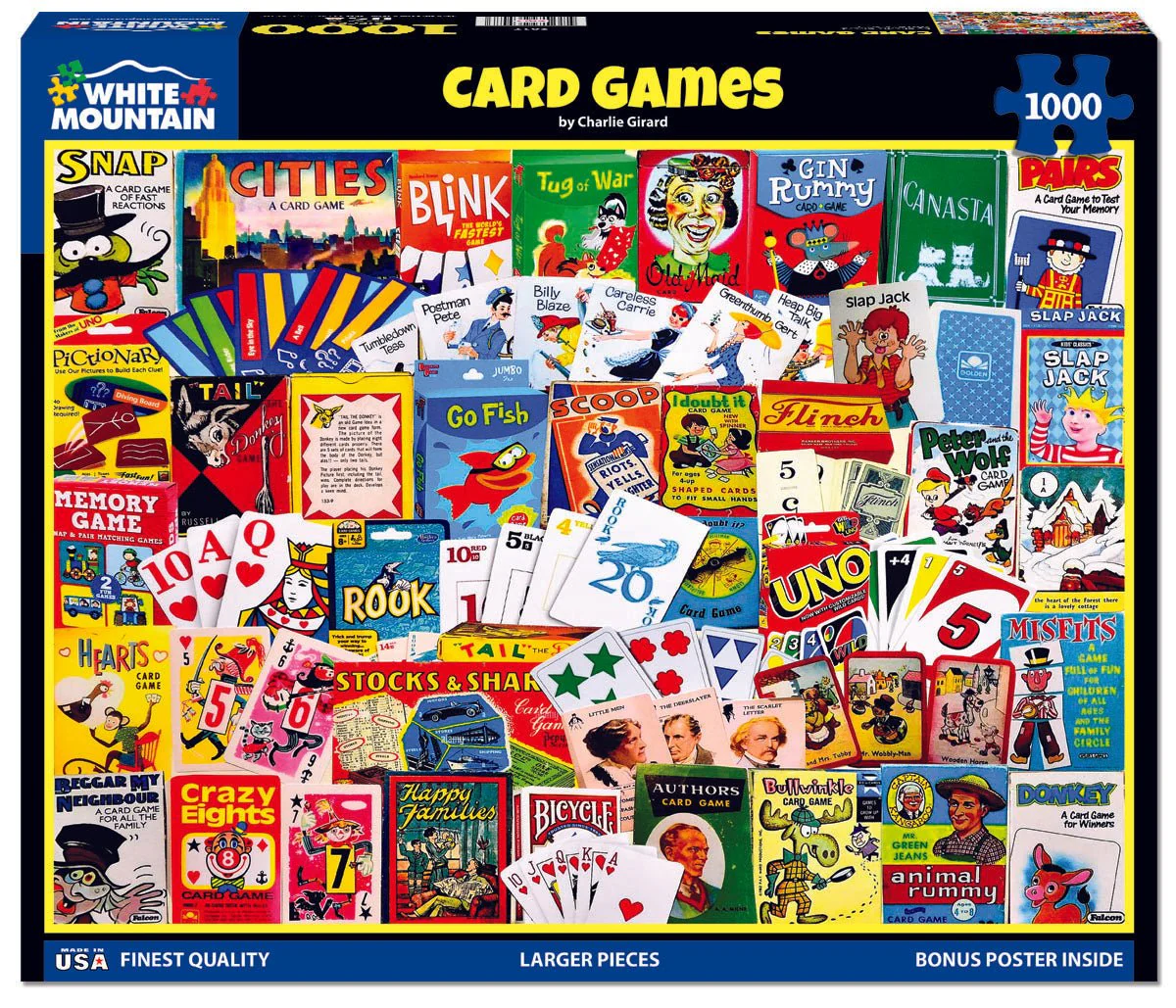 White Mountain Card Games - 1000 Piece Jigsaw Puzzle