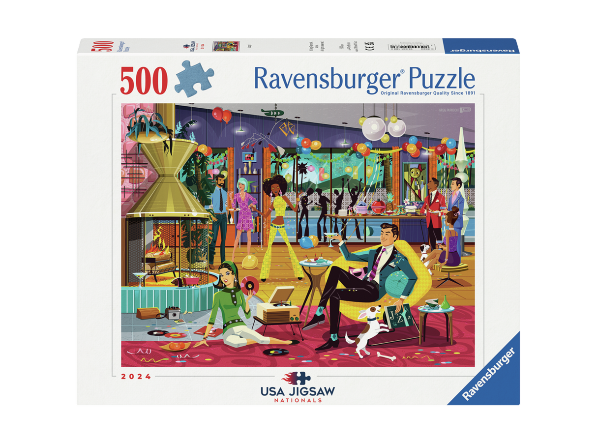 Ravensburger Jazzy! 500 Piece Fabulous and Groovy 500 Piece Jigsaw Puzzle | Unique Piece Design | Softclick Technology | Ideal Gift for Puzzle Enthusiasts