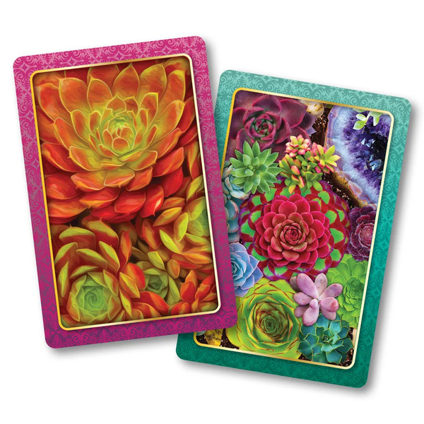 Springbok SUCCULENT PLANTS PLAYING CARD - 2 DECKS, 1 BOX
