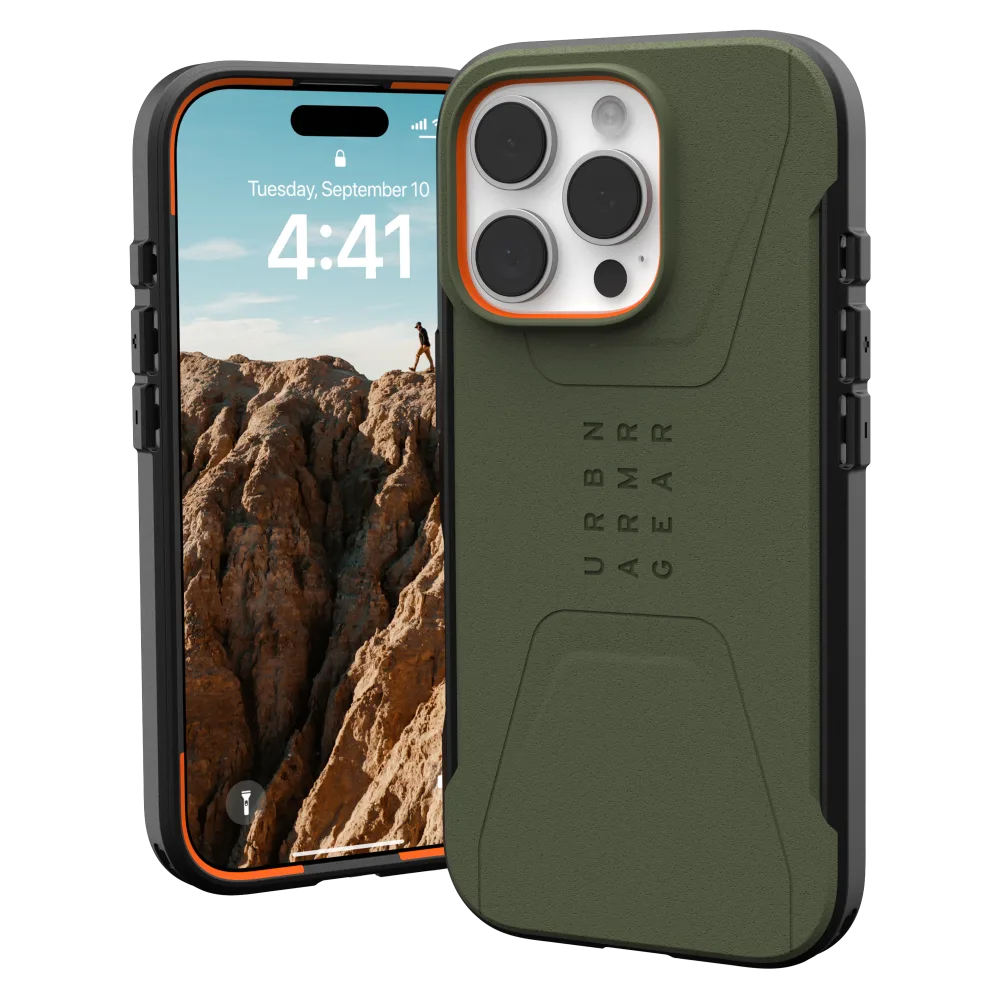 Urban Armor Gear (UAG) - Civilian MagSafe Case for Apple iPhone 16 Pro - Olive Drab