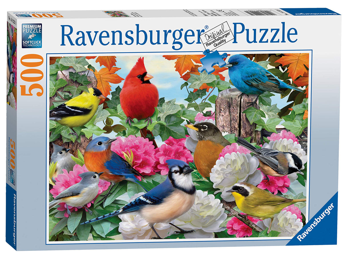 Ravensburger Garden Birds Jigsaw Puzzle | 500 Unique Pieces | Anti-Glare Surface | Ideal for All Ages for Puzzle Enthusiasts