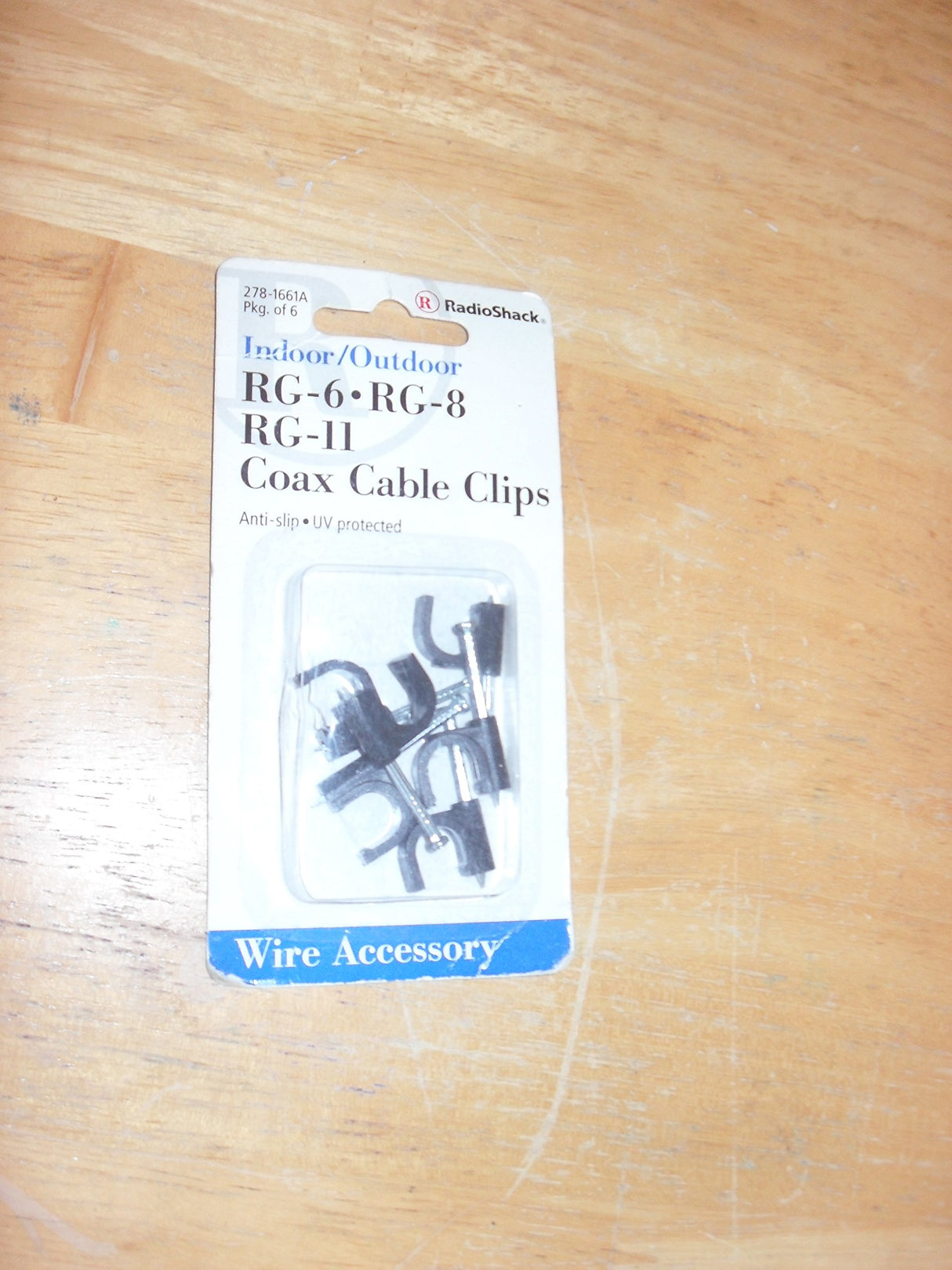 COAX CLIPS FOR RG-8/6/11 CABLE