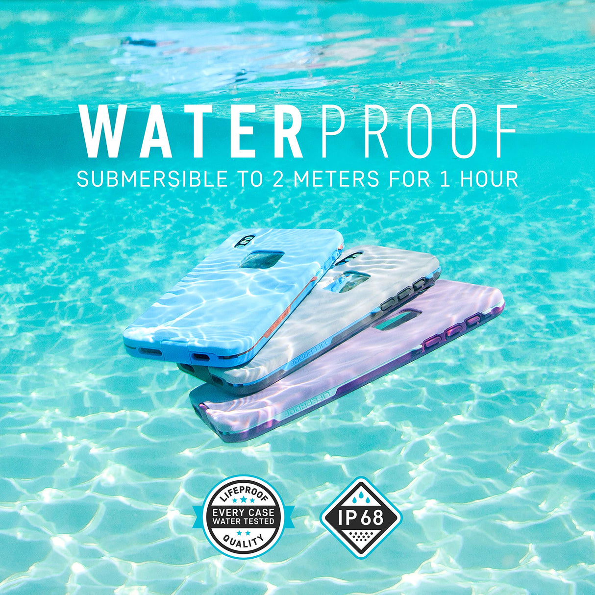 Lifeproof FRĒ SERIES Waterproof Case for iPhone Xs (ONLY) - Retail Packaging - BODY SURF (CEMENT/GARGOYLE/HAWAIIAN OCEAN)