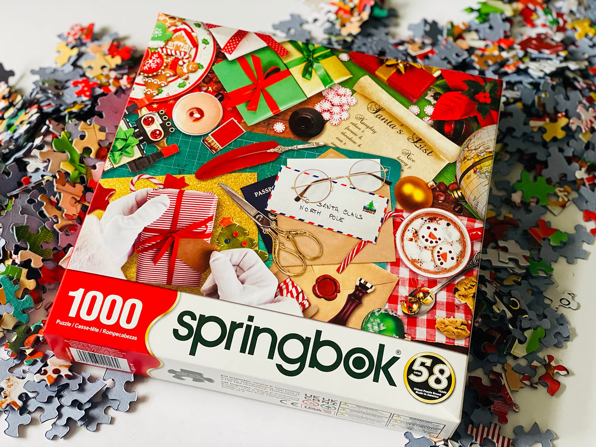 Springbok 1000 Piece Jigsaw Puzzle Santa'S Desk