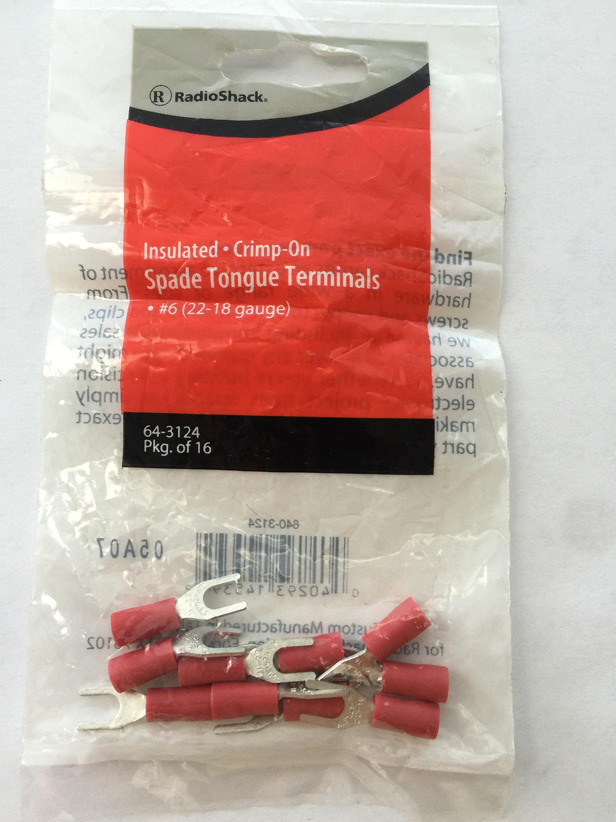 #6 INSULATED SPADE TERMINALS