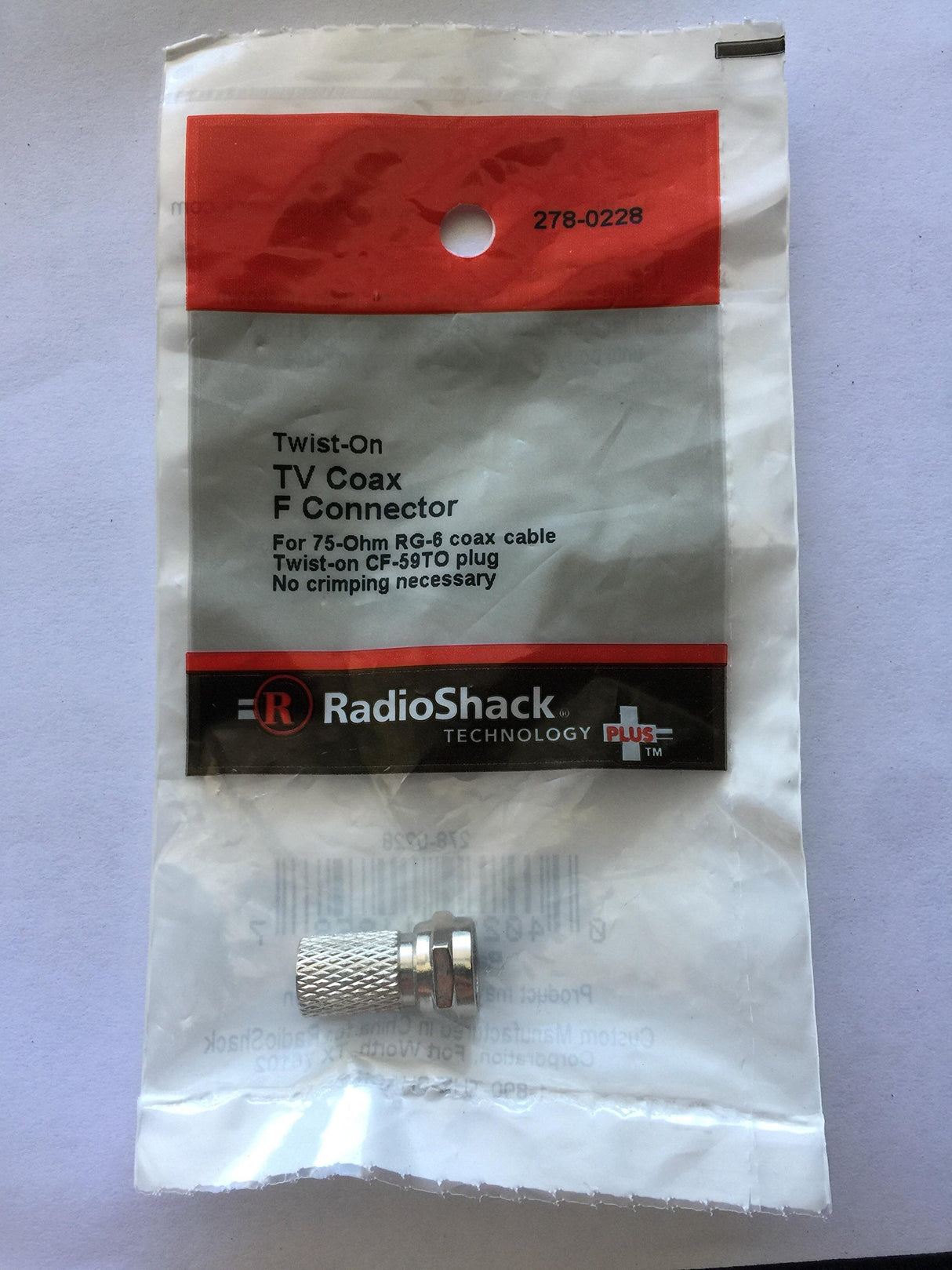 TWIST-ON RG-6 F CONNECTOR