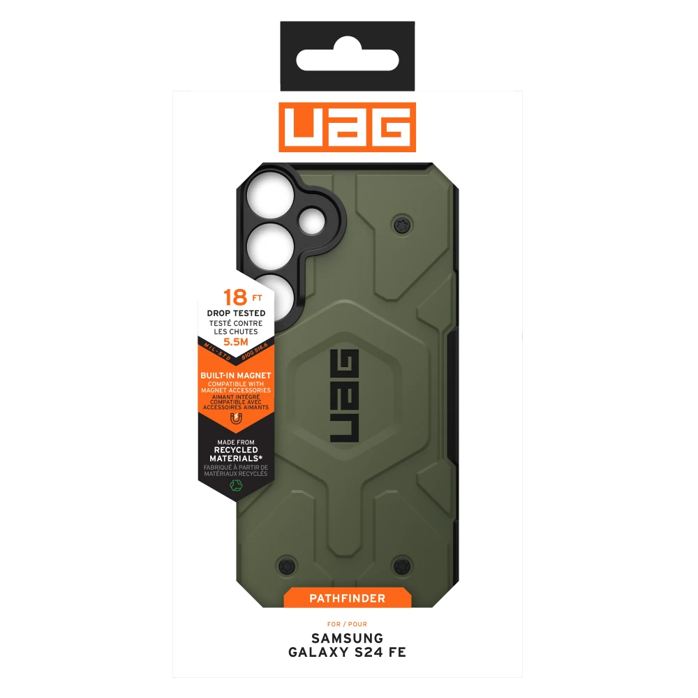 Urban Armor Gear (UAG) - Pathfinder MagSafe Case for Samsung Galaxy S24 FE - Olive Drab