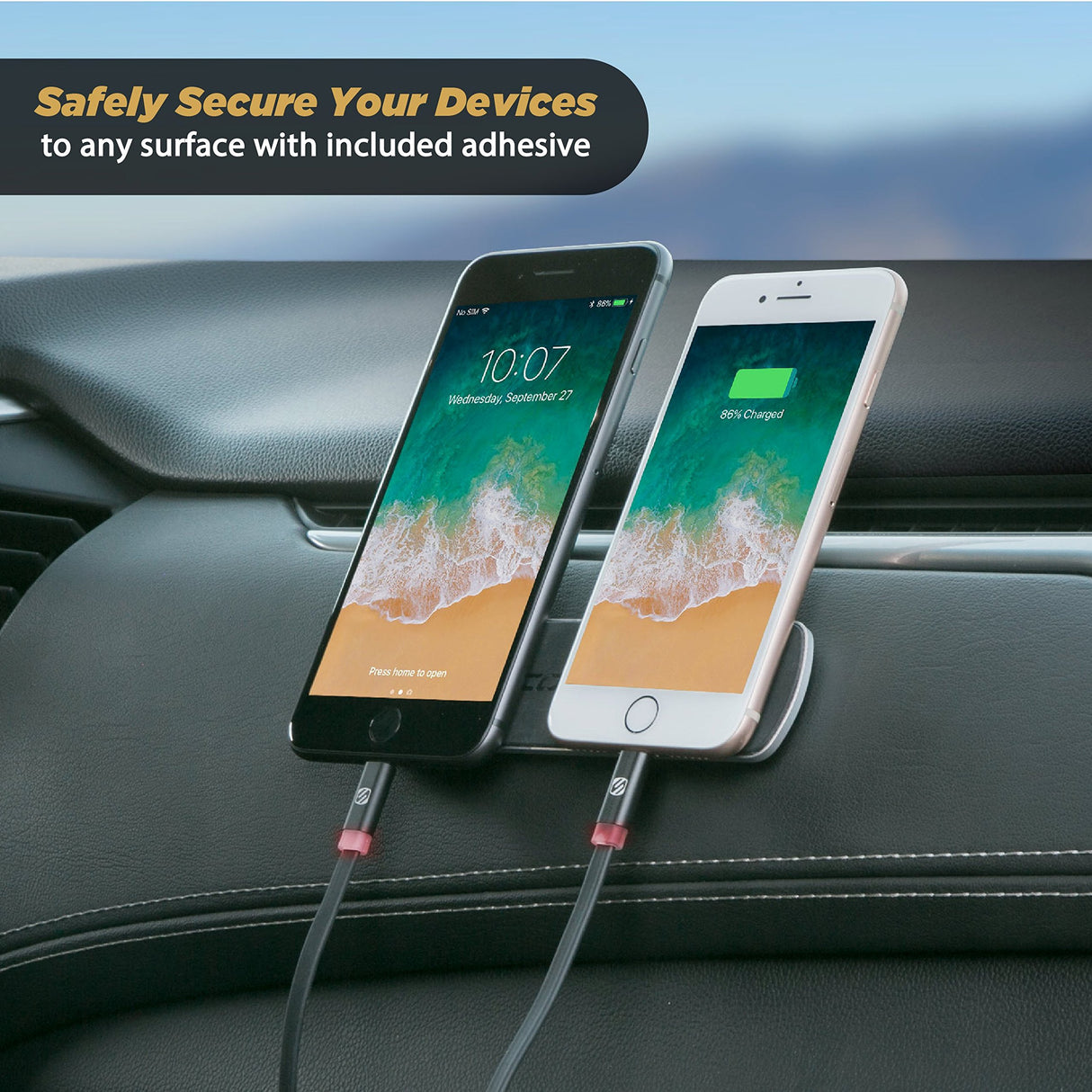 SCOSCHE MAGIC MOUNT ELITE BAR MAGNETIC METAL PLATE MOUNT - SILVER